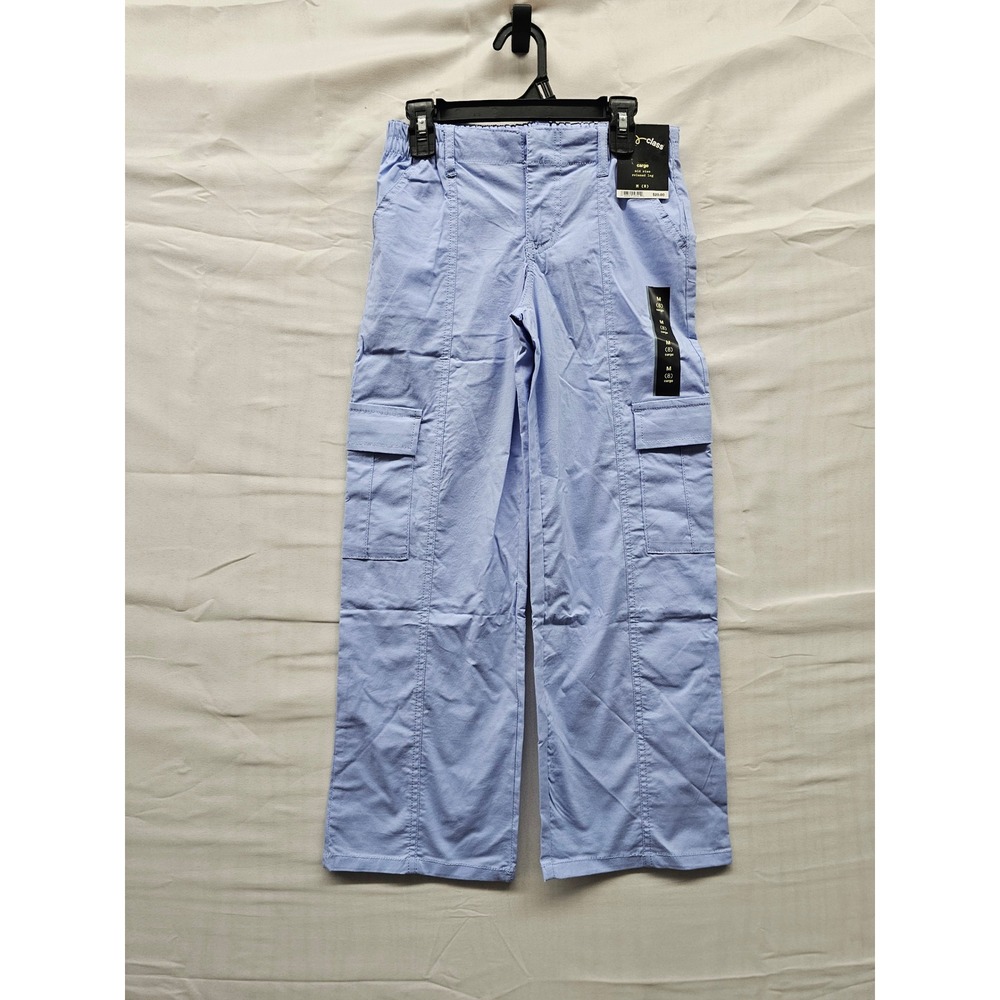 Art Class Girls Relaxed Cargo Pants Blue Cotton Blend Casual Size Medium 8